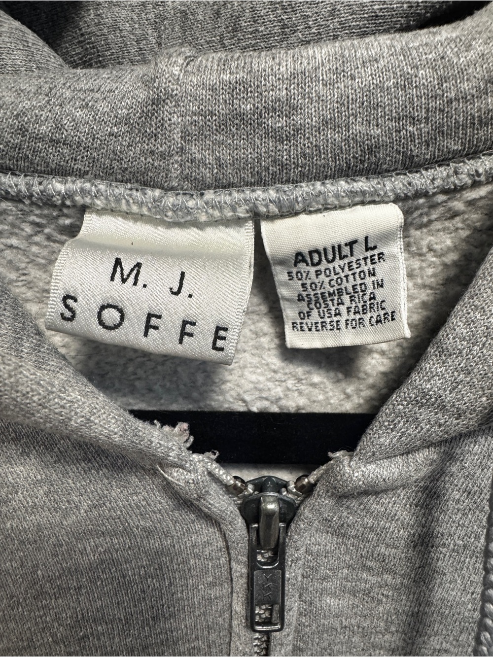 M.J. Soffe University of Portland Gray Full-Zip Hoodie Mens size Large - Picture 4 of 4
